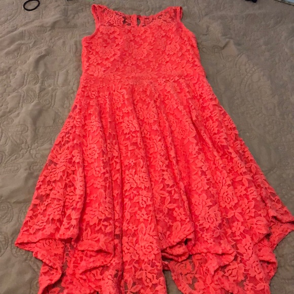 Soft Coral/Pink Flowy Dress - Picture 5 of 5